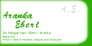 aranka eberl business card
